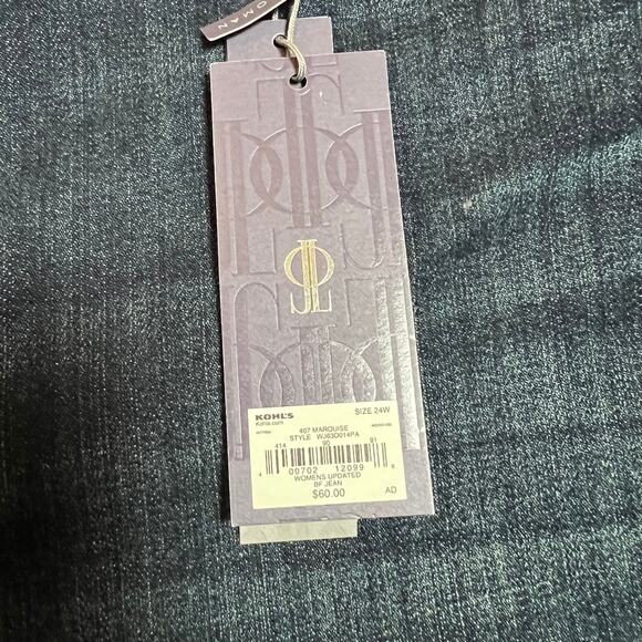 Jennifer Lopez Mid Rise Boyfriend Jeans Size 24W NEW Classic Casual Minimalist - Picture 6 of 12